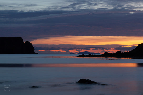 Sunset over Foula from Ireland, Bigton