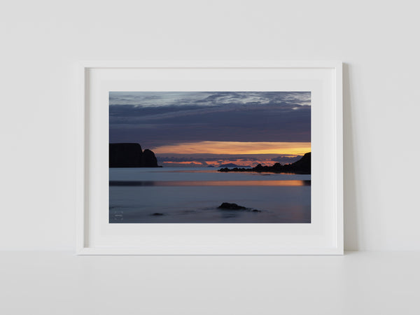Sunset over Foula from Ireland, Bigton